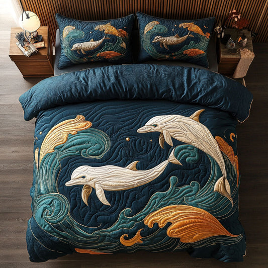 Dolphin Wave CP1406032CL Duvet Cover Set