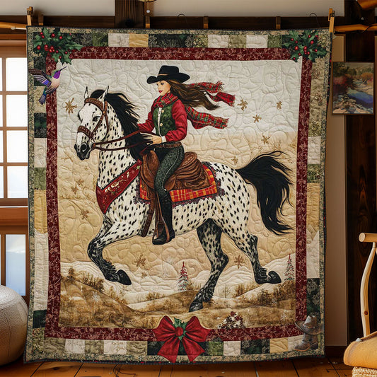 Winter Ride Horse Cowgirl WN2911035CL Quilt