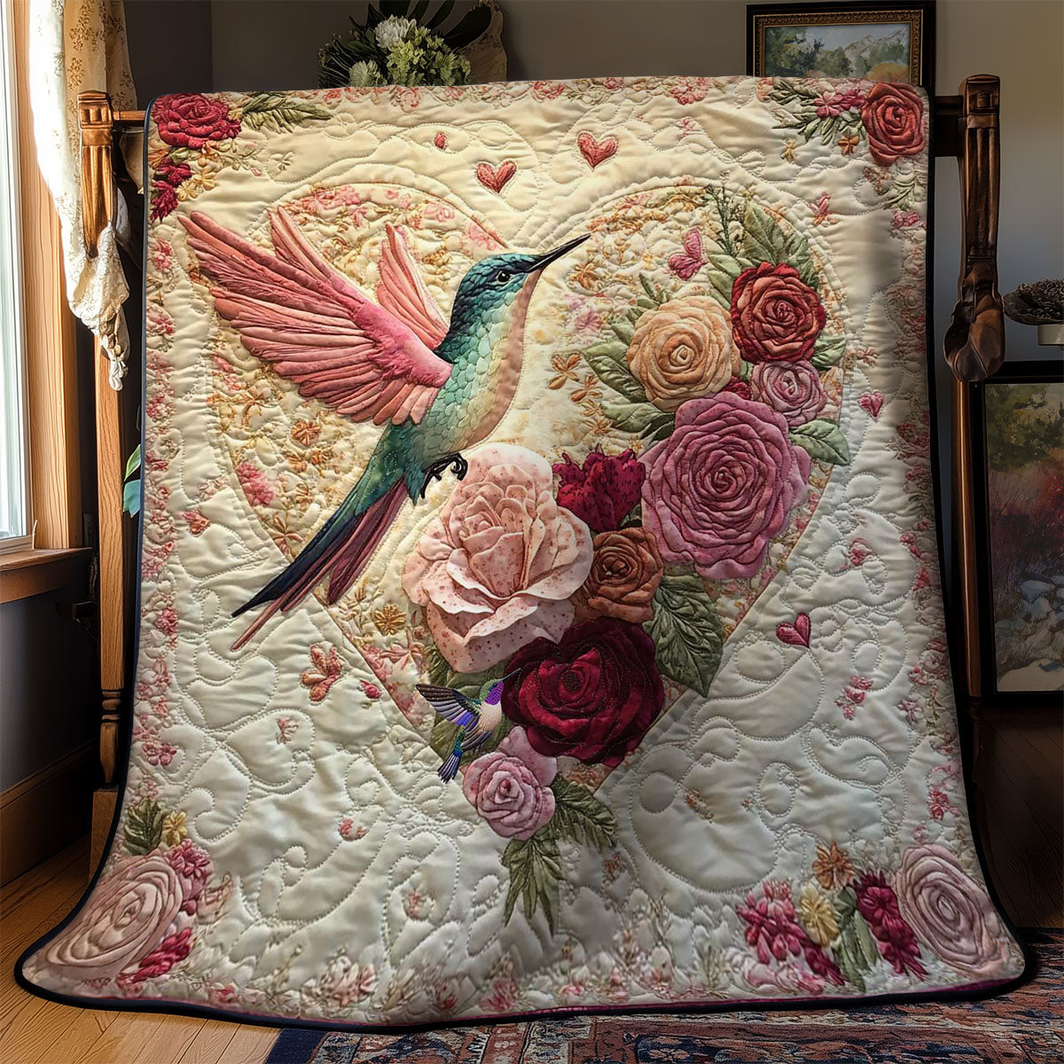 Valentine’s Hummingbird WN1112057CL Quilt