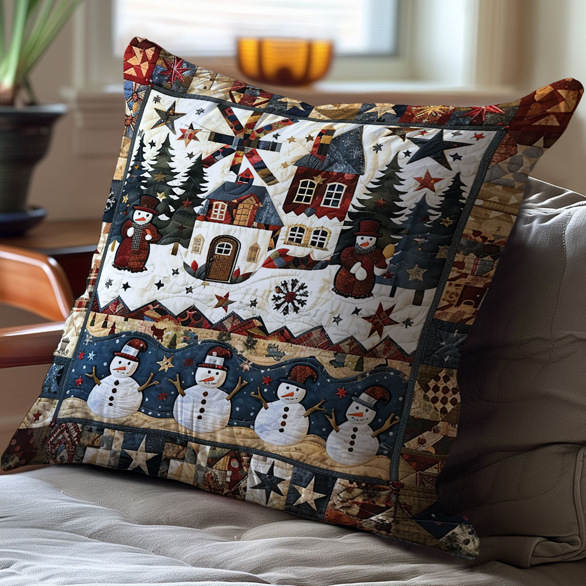 Christmas Village WJ1511040CL Quilt Pillow Case