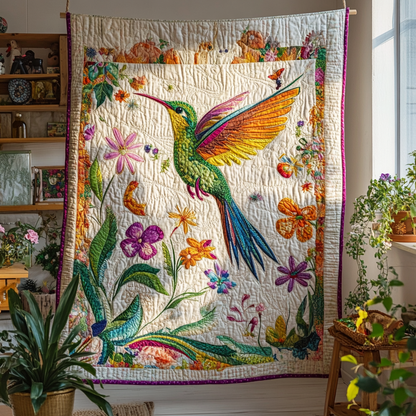 Hummingbird In Bloom WN2309038CL Quilt