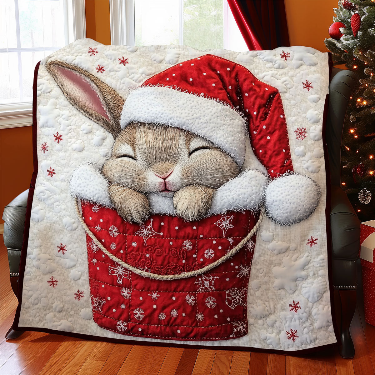 Christmas Rabbit WY0511028CL Quilt