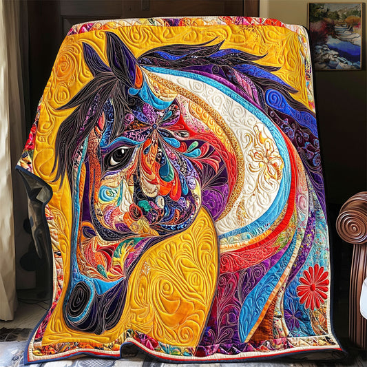 Patchwork Abstract Horse WY2512020CL Quilt