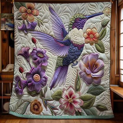 Purple Hummingbird WN1209041CL Quilt