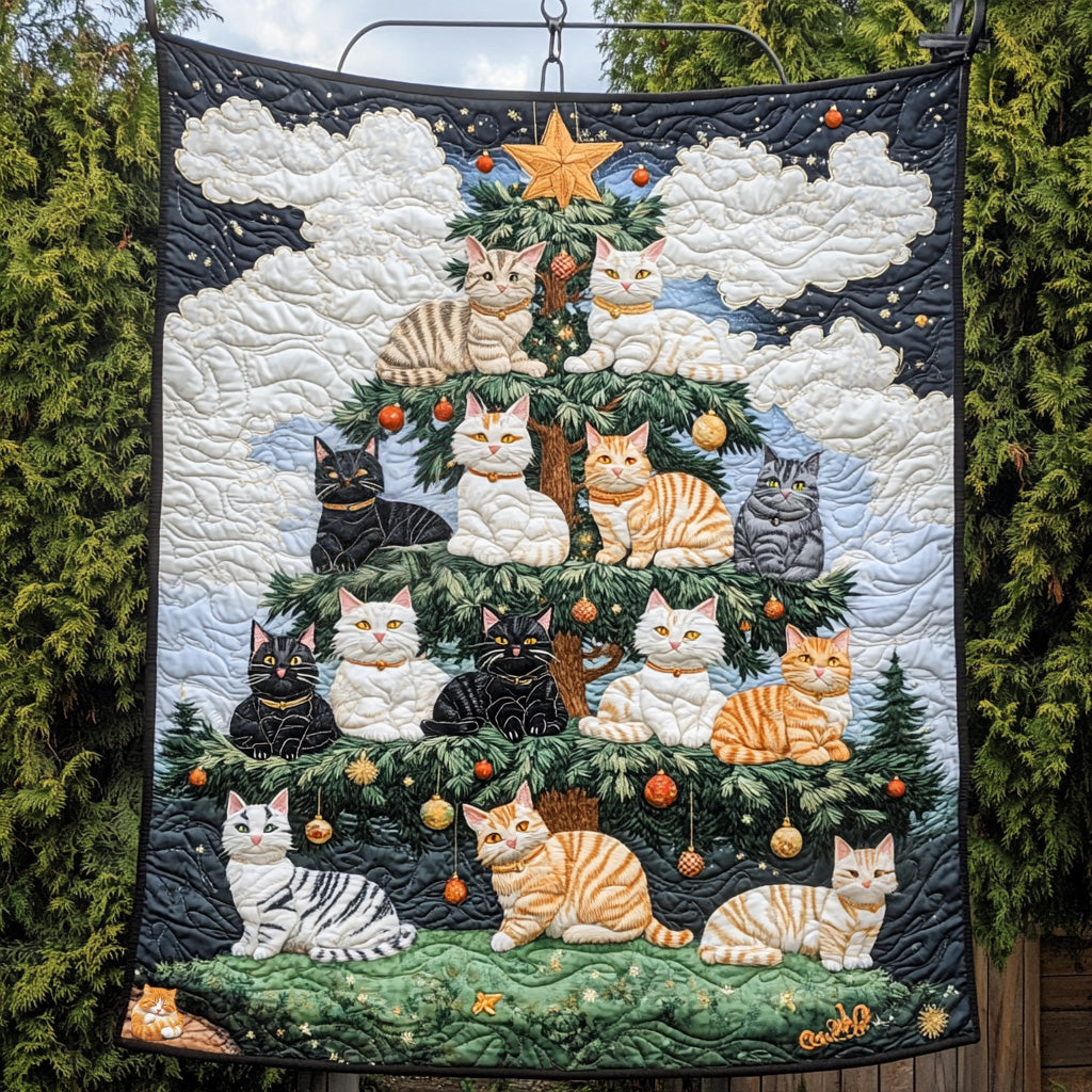 Christmas Cat  WU1410016CL Quilt