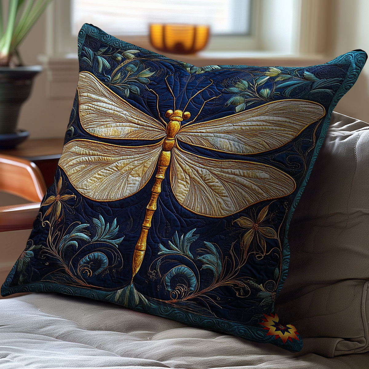Abstract Royal Dragonfly WY0312123CL Quilt Pillow Case