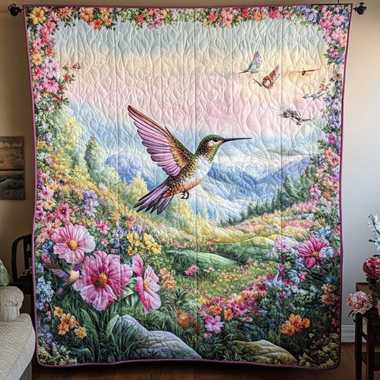 Hummingbird Purple Light  WU0611033CL Quilt