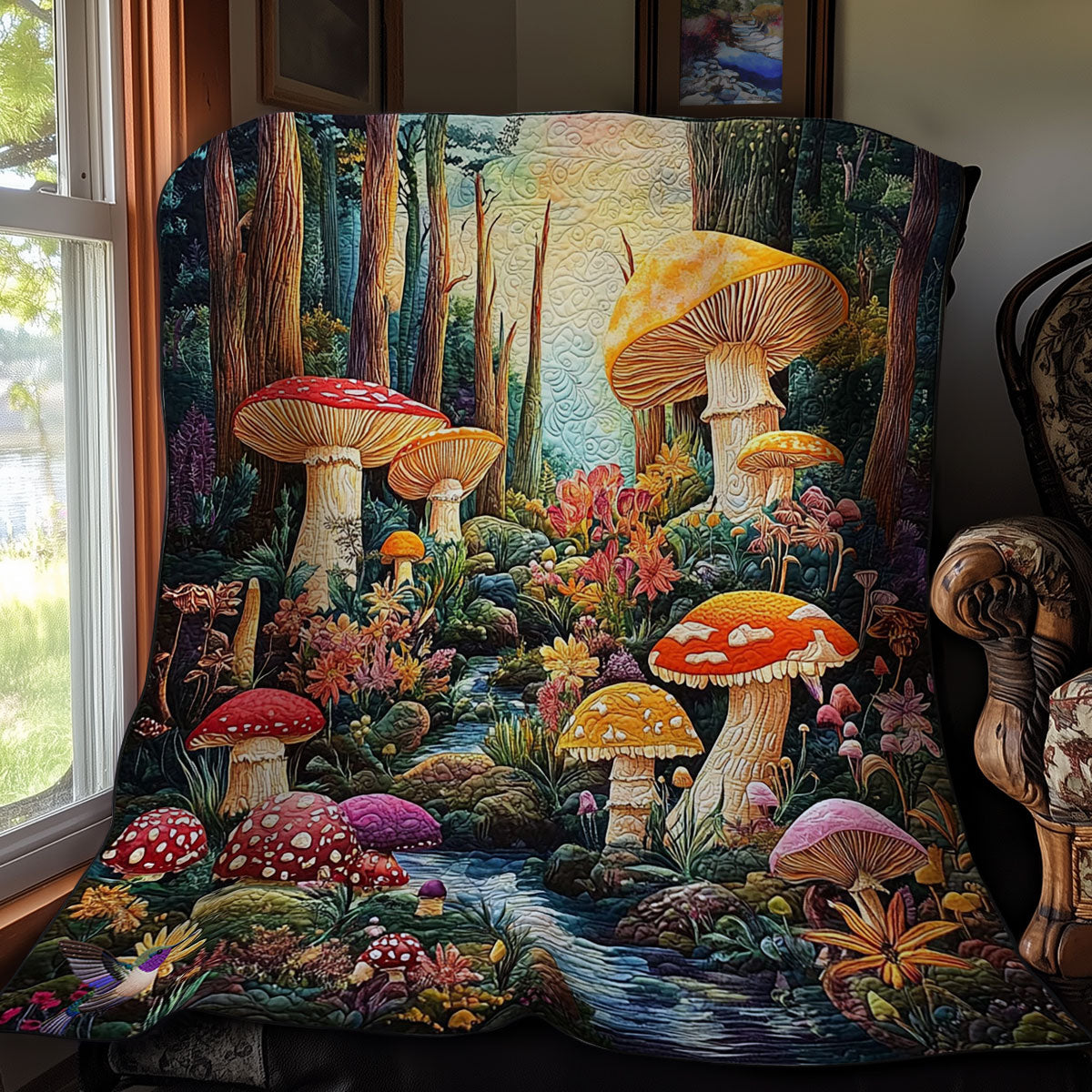 Mushroom Forest WY2511061CL Quilt