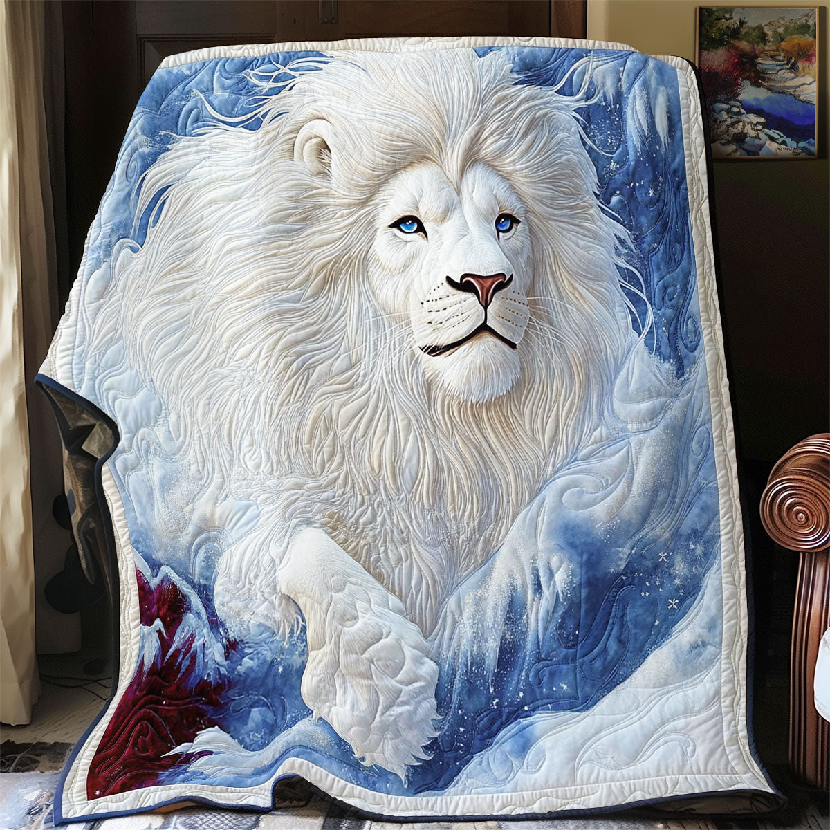 White Lion In Winter WY2201090CL Quilt