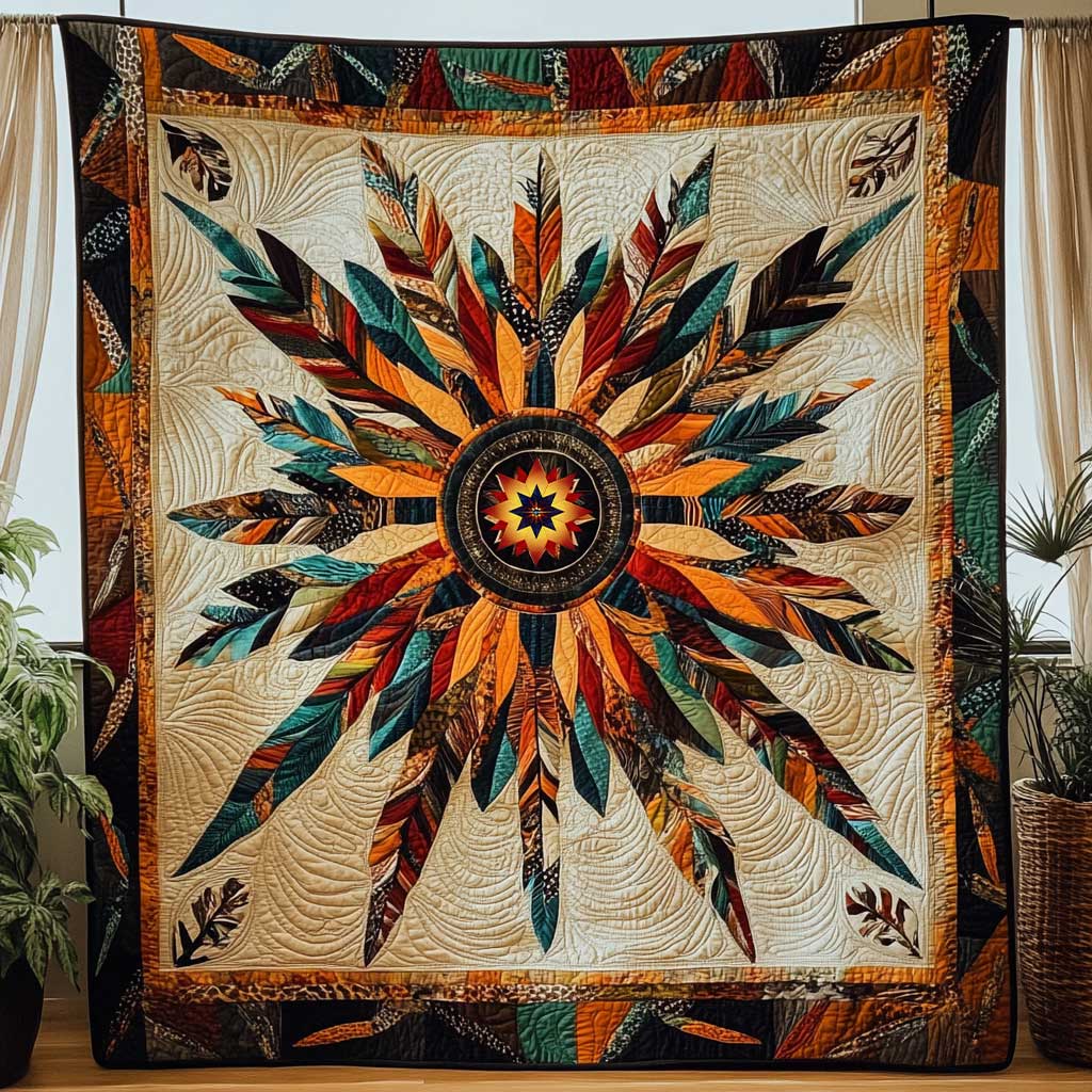 Feather Symbol Native American WP1211013CL Quilt