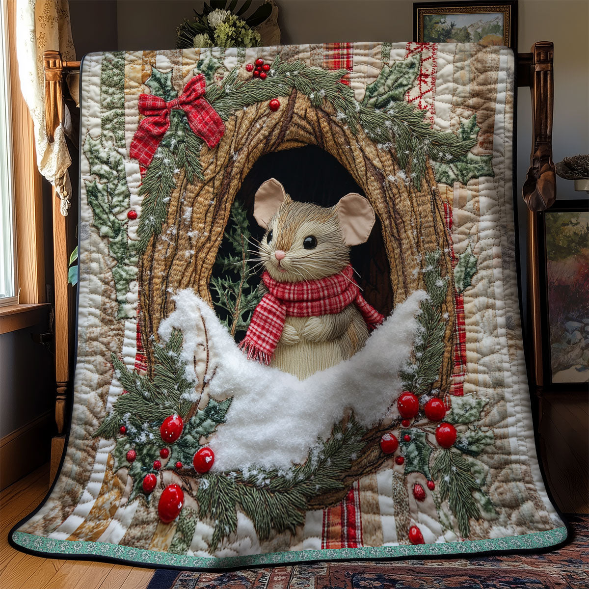 Cozy Winter Mouse WX1312009CL Quilt