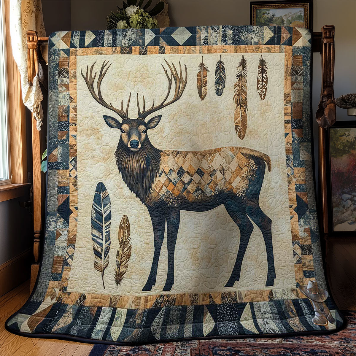 Native Deer Spirit WN2311084CL Quilt