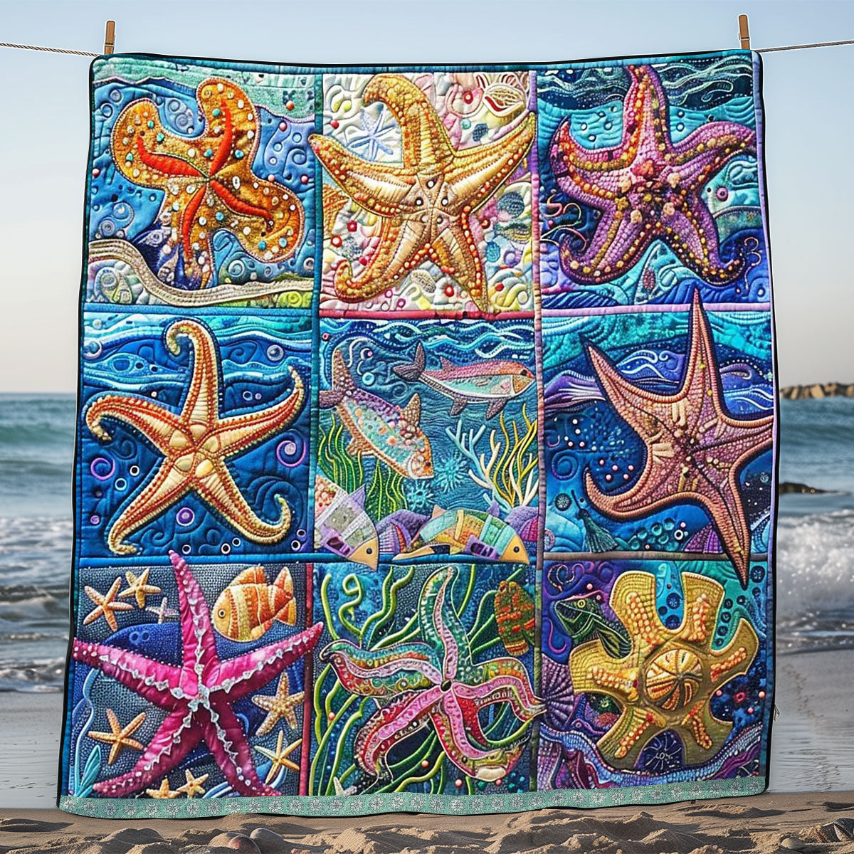 Rare Starfish WP0409039CL Quilt