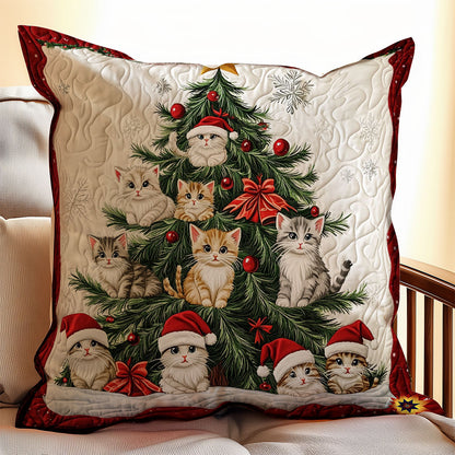 Christmas Tree Cat WY0612100CL Quilt Pillow Case