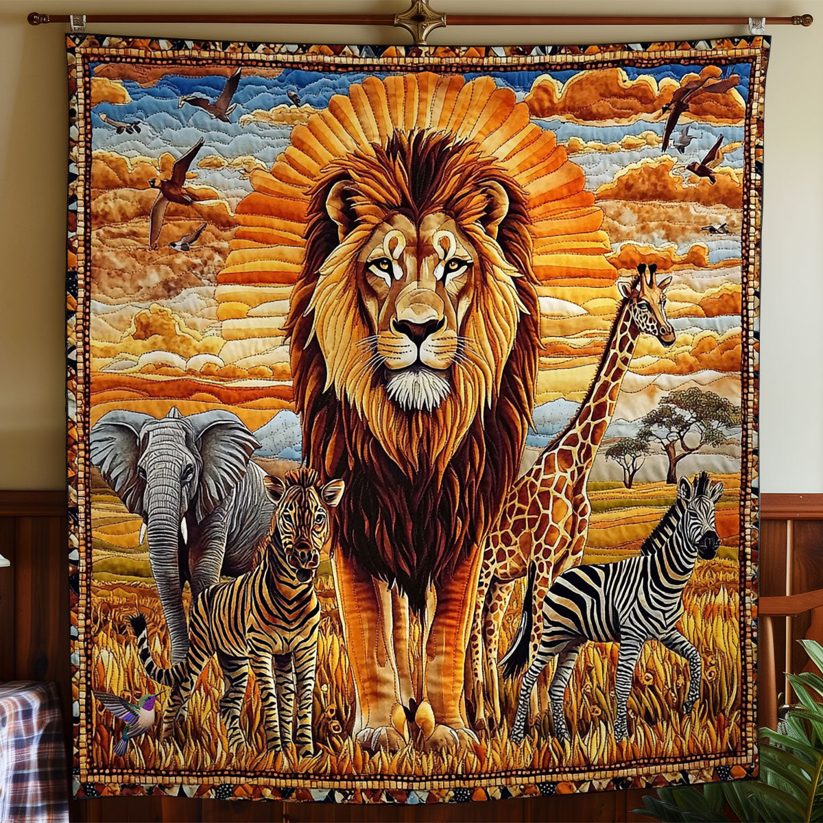 Madagascar Wild Animal WY1911106CL Quilt