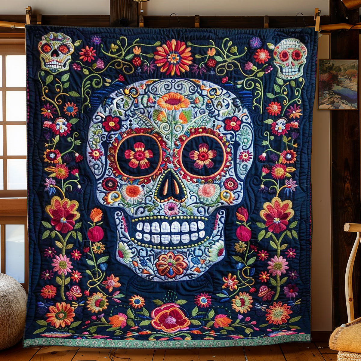 Sugar Skull WJ1109021CL Quilt