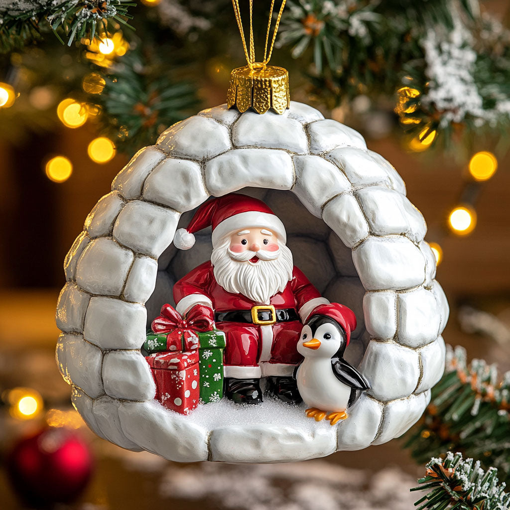 Santa Penguin CW2311034CL Christmas Ornament