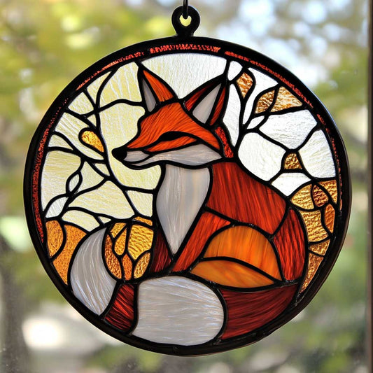 Fox WJ0710039CL Stained Glass Suncatcher