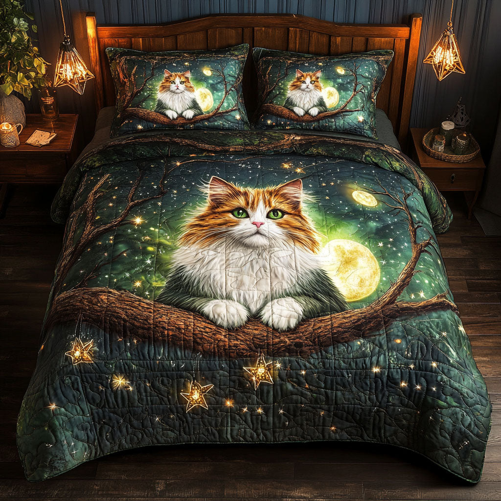 Fluffy Forest Cat WT0703082CL Duvet Cover Set