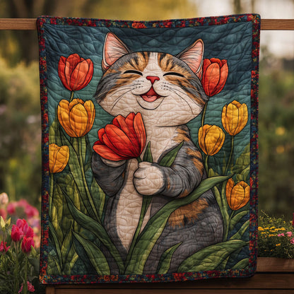 American Shorthair Flower WT1110016CL Quilt