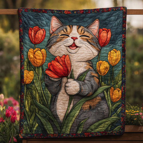 American Shorthair Flower WT1110016CL Quilt