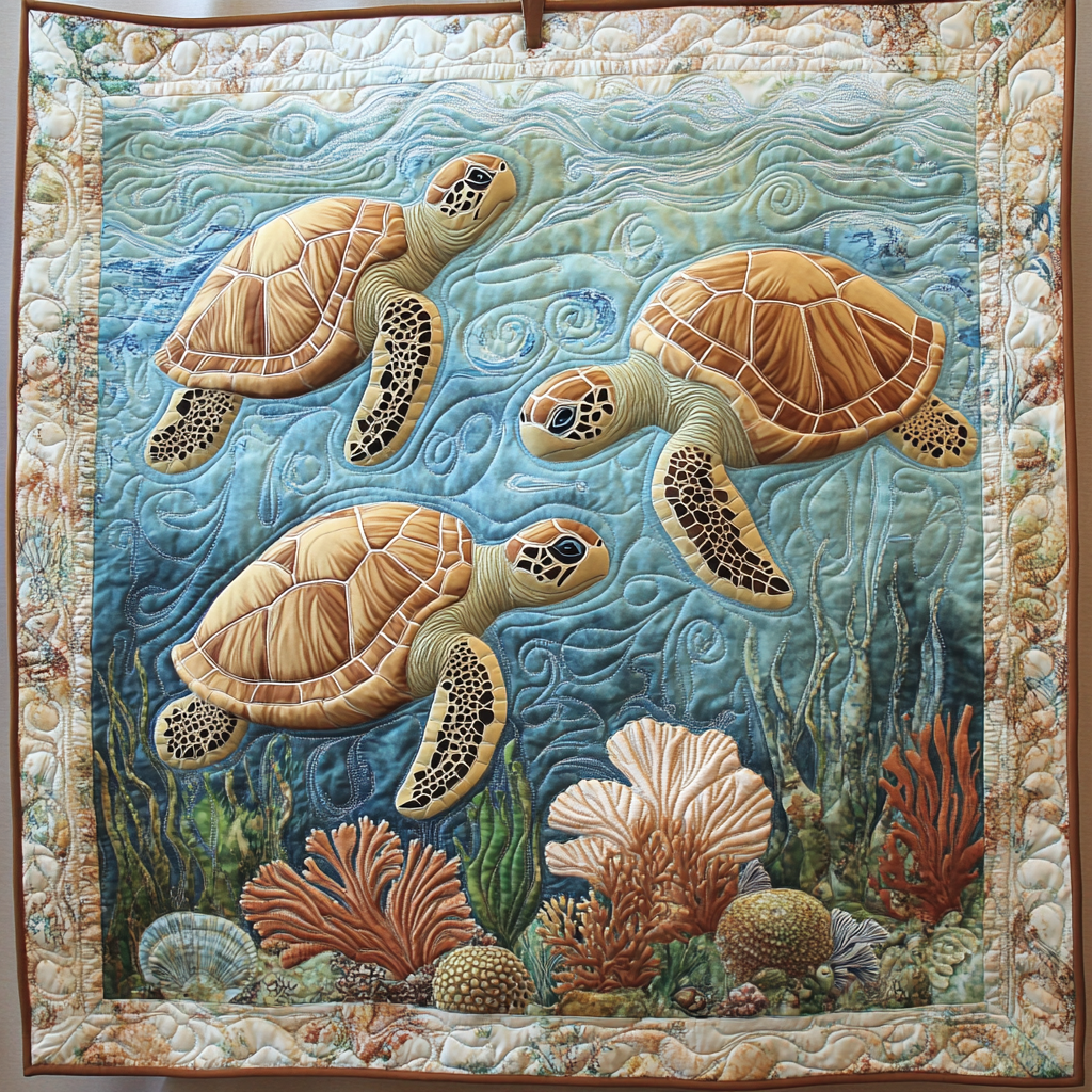 Turtle Harmony WG1301030CL Quilt