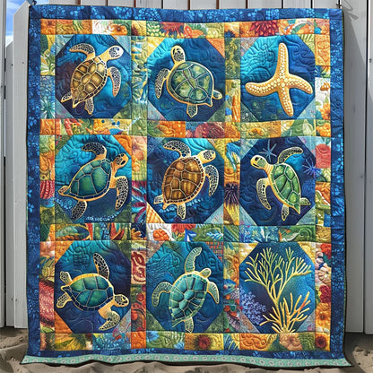 Hexagon Turtle Starfish WP0509023CL Quilt