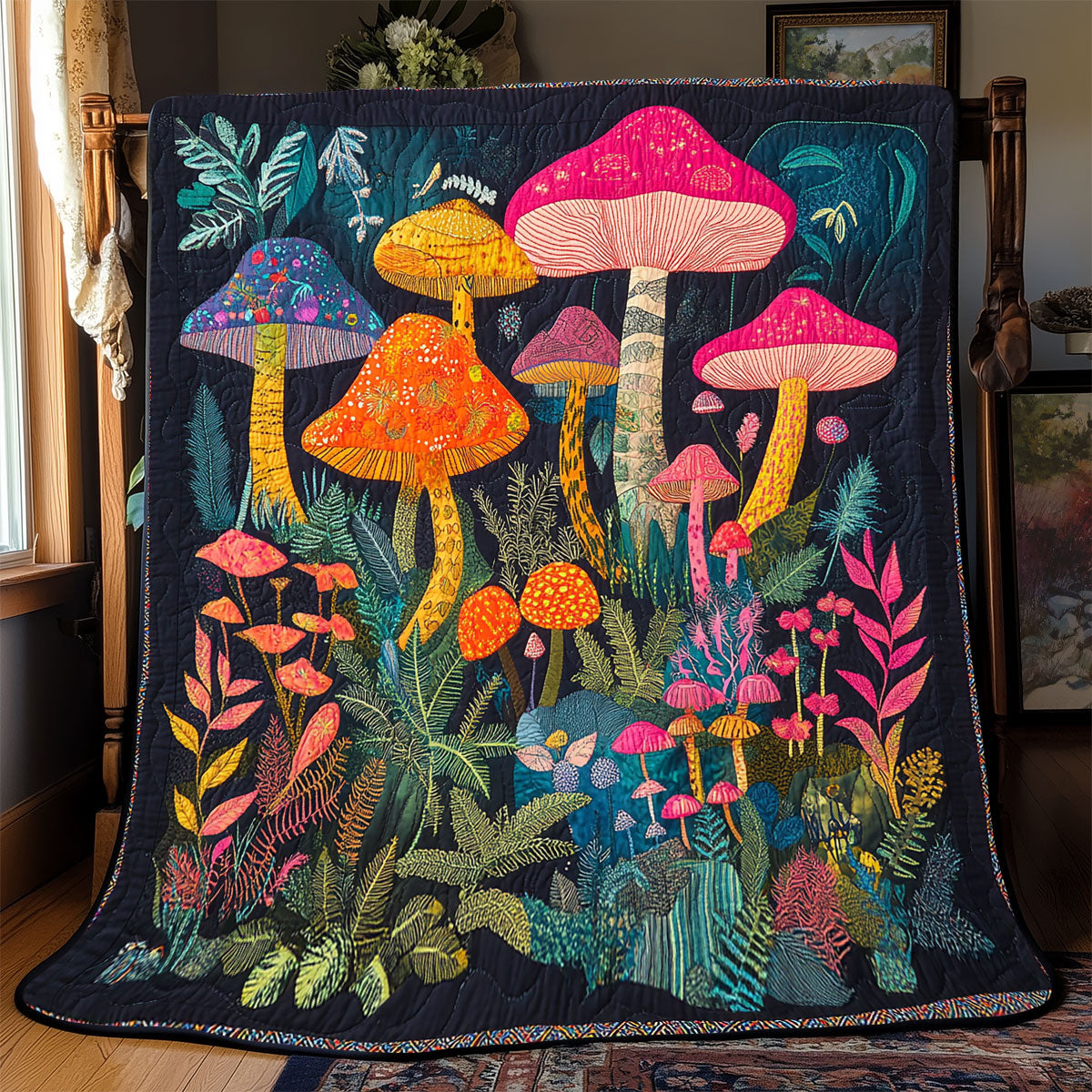 Vibrant Mushroom WX2101054CL Quilt