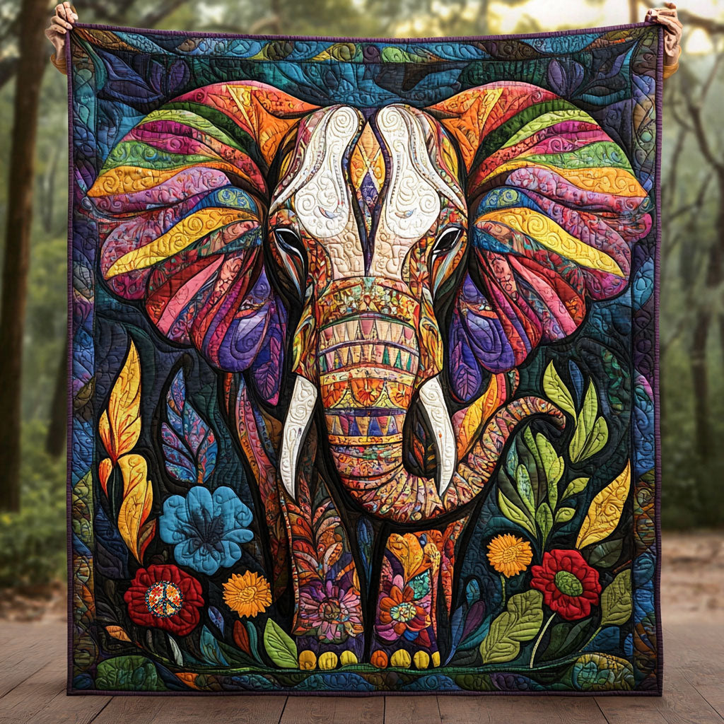 Patchwork Elephant WJ1411026CL Quilt