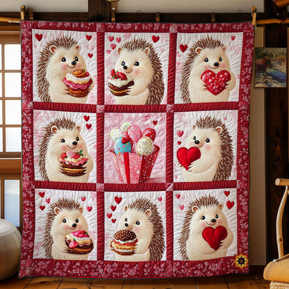 Sweet Heart Hedgehog WY0612034CL Quilt