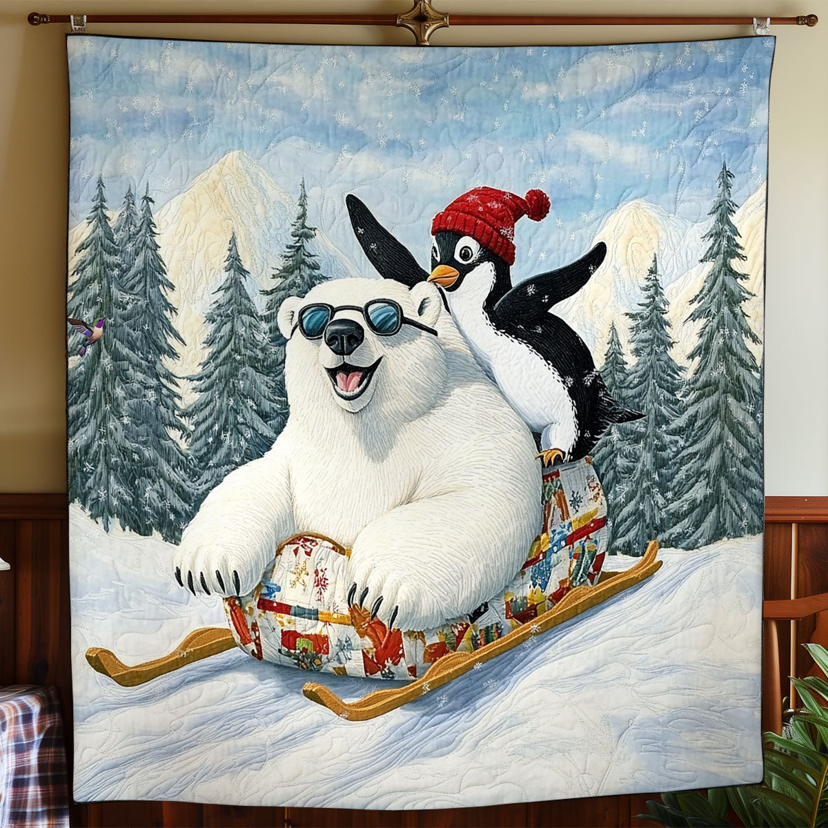 Penguin And Polar Bear WY0111025CL Quilt