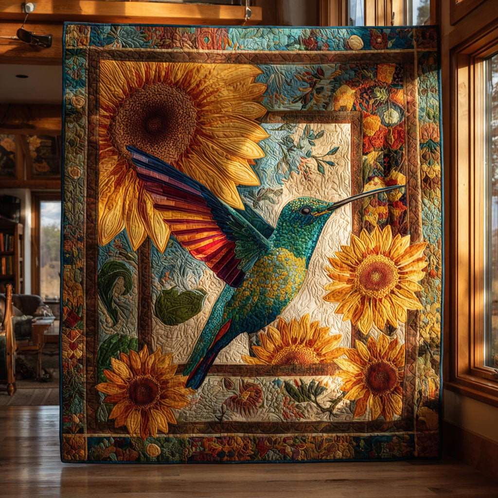 Hummingbird Sunflower CW2708097CL Quilt