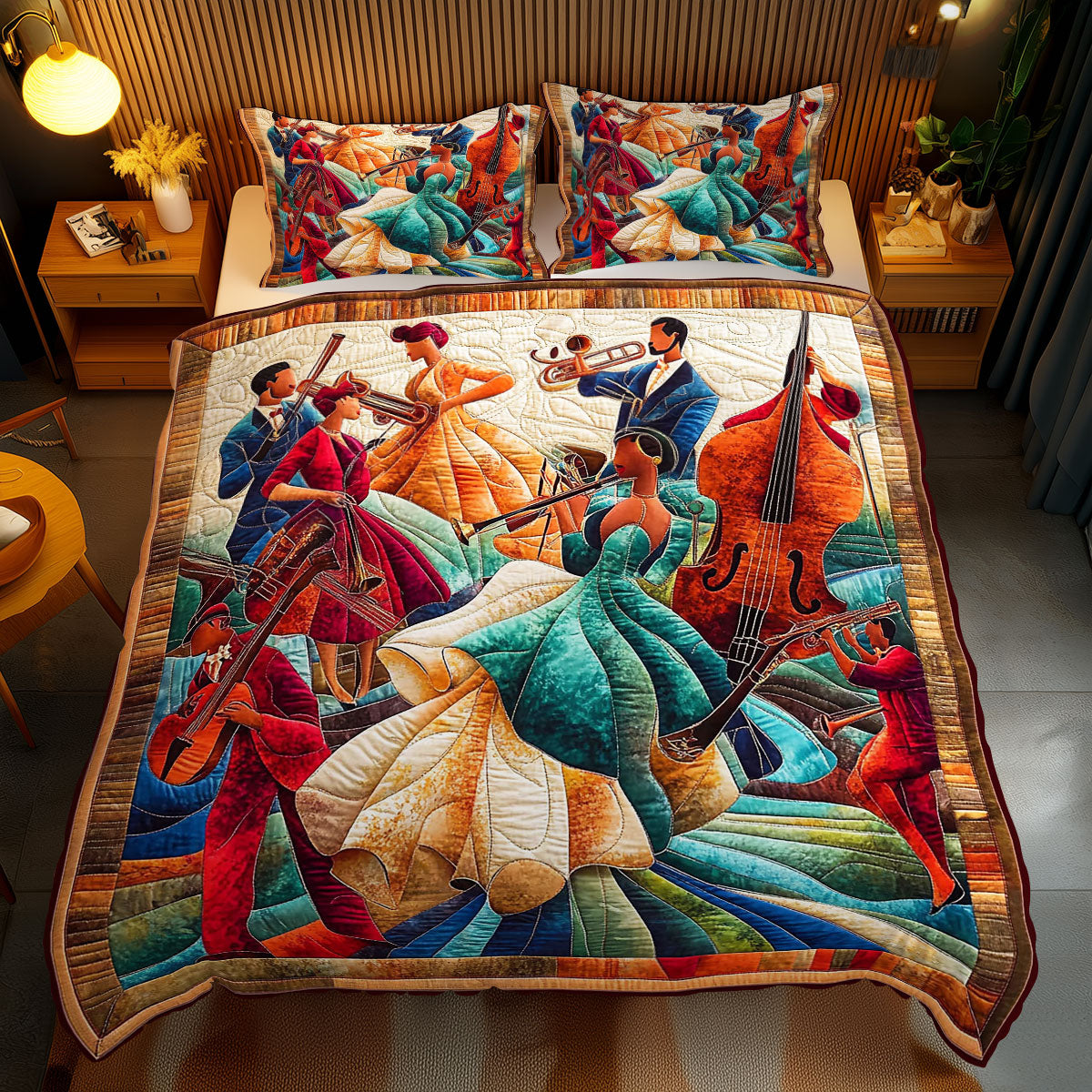 Vibrant Jazz Band WY1701120CL Duvet Cover Set