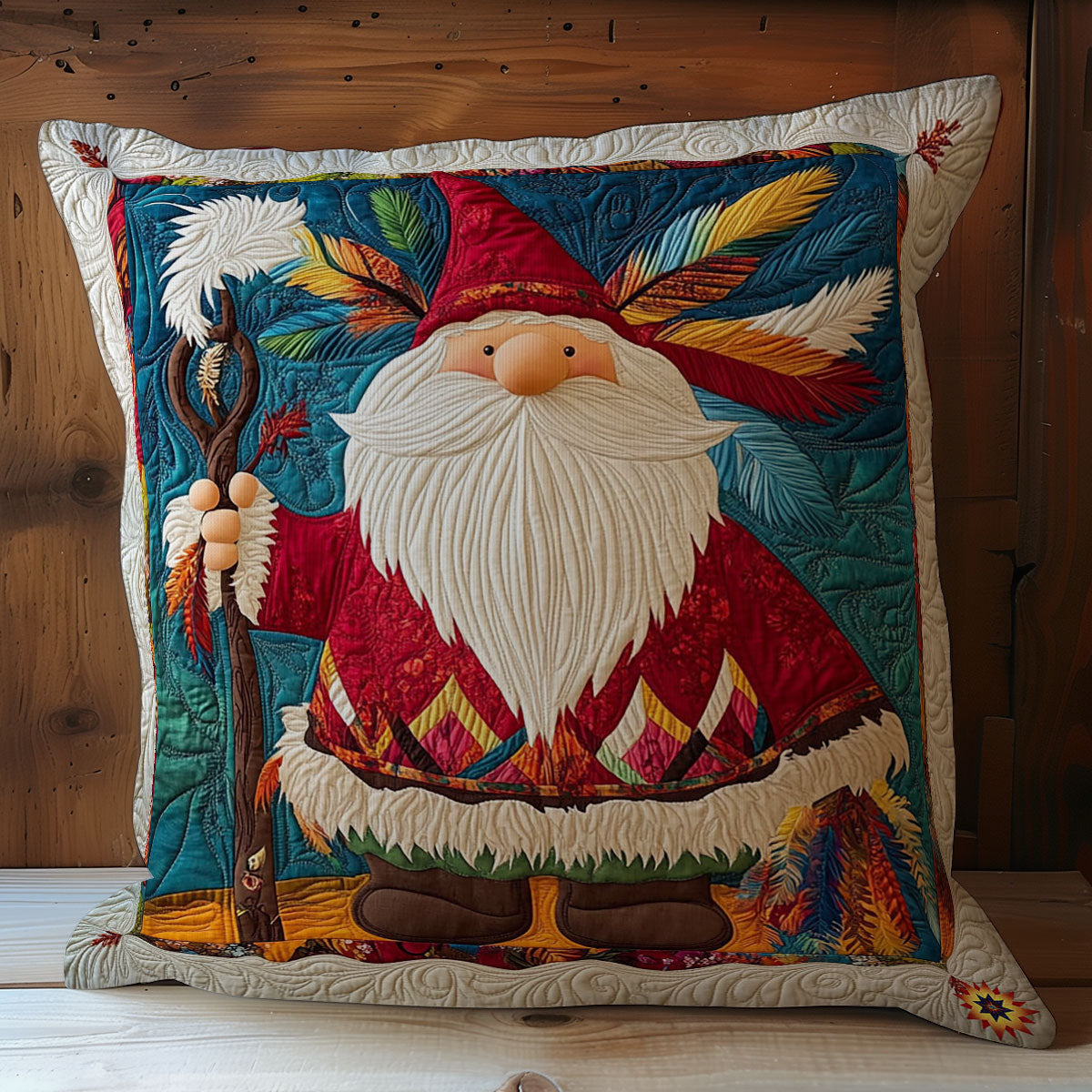 Gnome Feather WY0612081CL Quilt Pillow Case