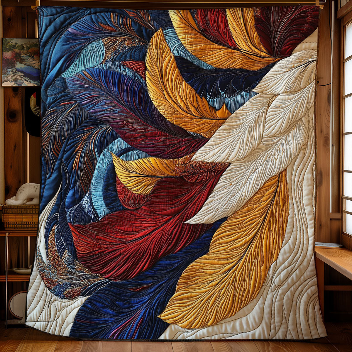 Vibrant Feather WY0901064CL Quilt