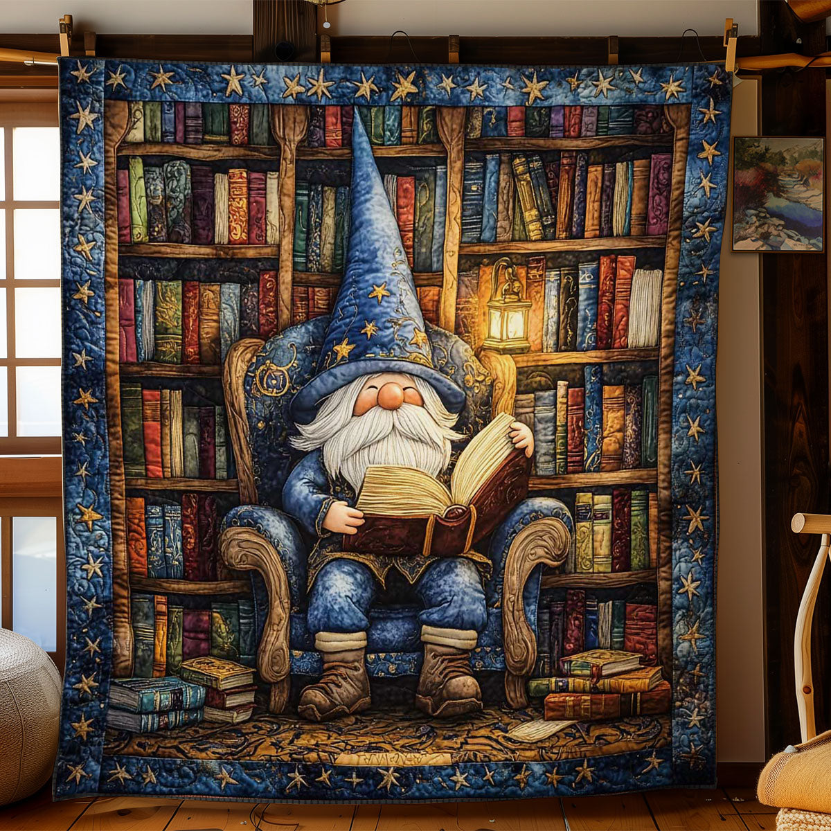 Library Gnome WN2612021CL Quilt