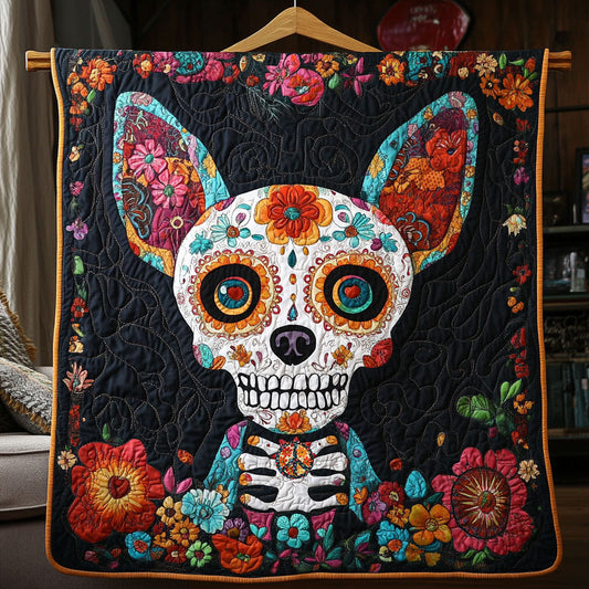 Chihuahua Flower WT1010005CL Quilt