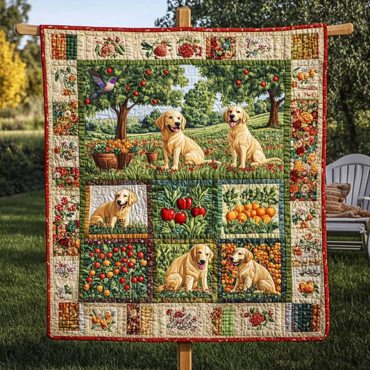 Golden Retriever's Veggie Delight WN0810067CL Quilt