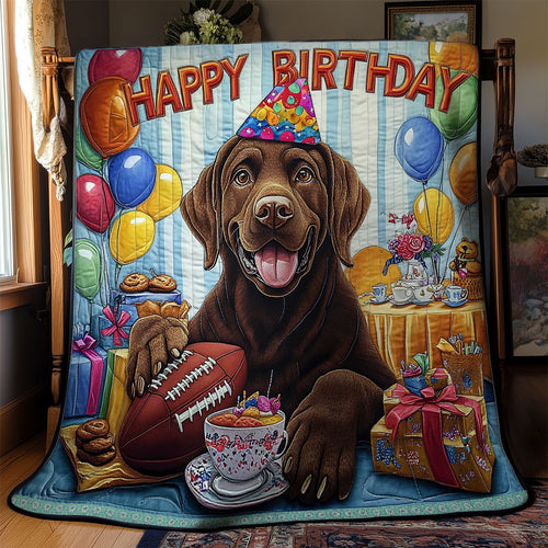 Birthday Labrador Dog WX1411003CL Quilt