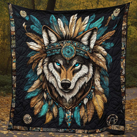 Native American Wolf WJ2709014CL Quilt