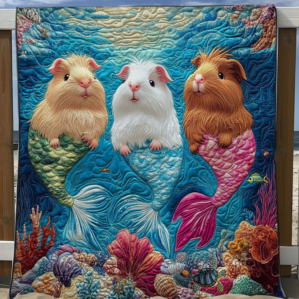 Mermaid Guinea Pig WY0512029CL Quilt