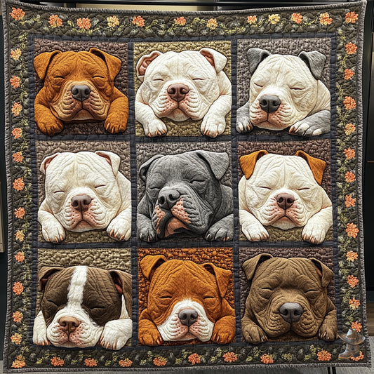 Pitbull Sleeping WU3010013CL Quilt