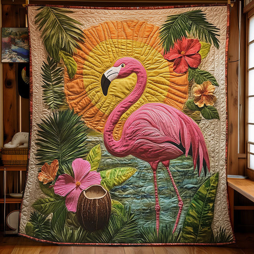 Tropical Flamingo CW1406039CL Quilt