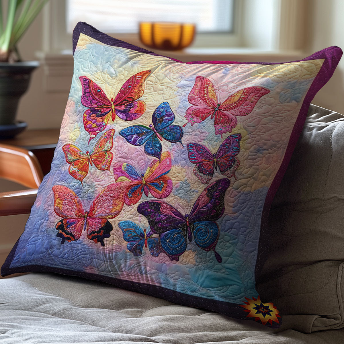 Galaxy Butterfly WY2512075CL Quilt Pillow Case