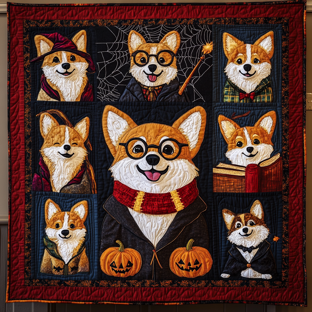 Corgi And The Spellbook WN2409020CL Quilt