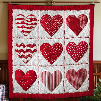 Pink Hearts WY0602179CL Quilt