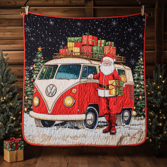 Santa And Christmas Van WY0411004CL Quilt