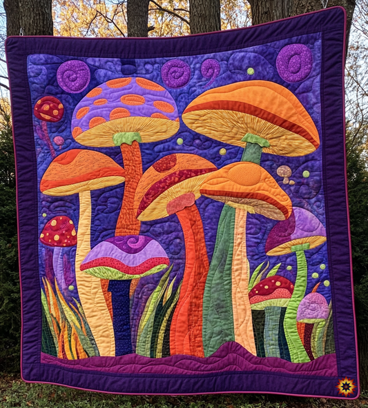 Whimsical Mushroom WJ1912040CL Quilt