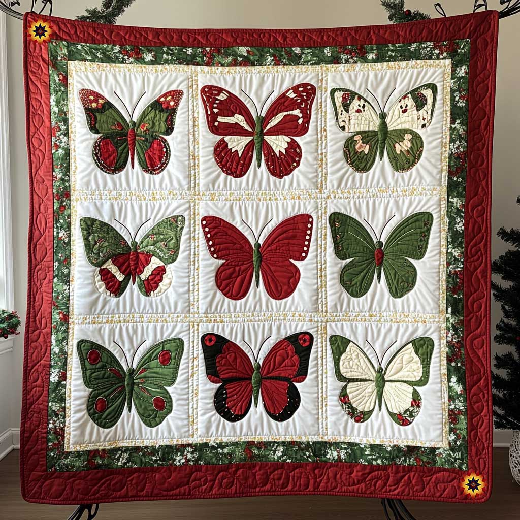 Christmas Themed Butterfly WP0711019CL Quilt