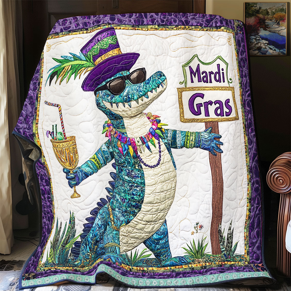 Happy Crocodile WX1812021CL Quilt